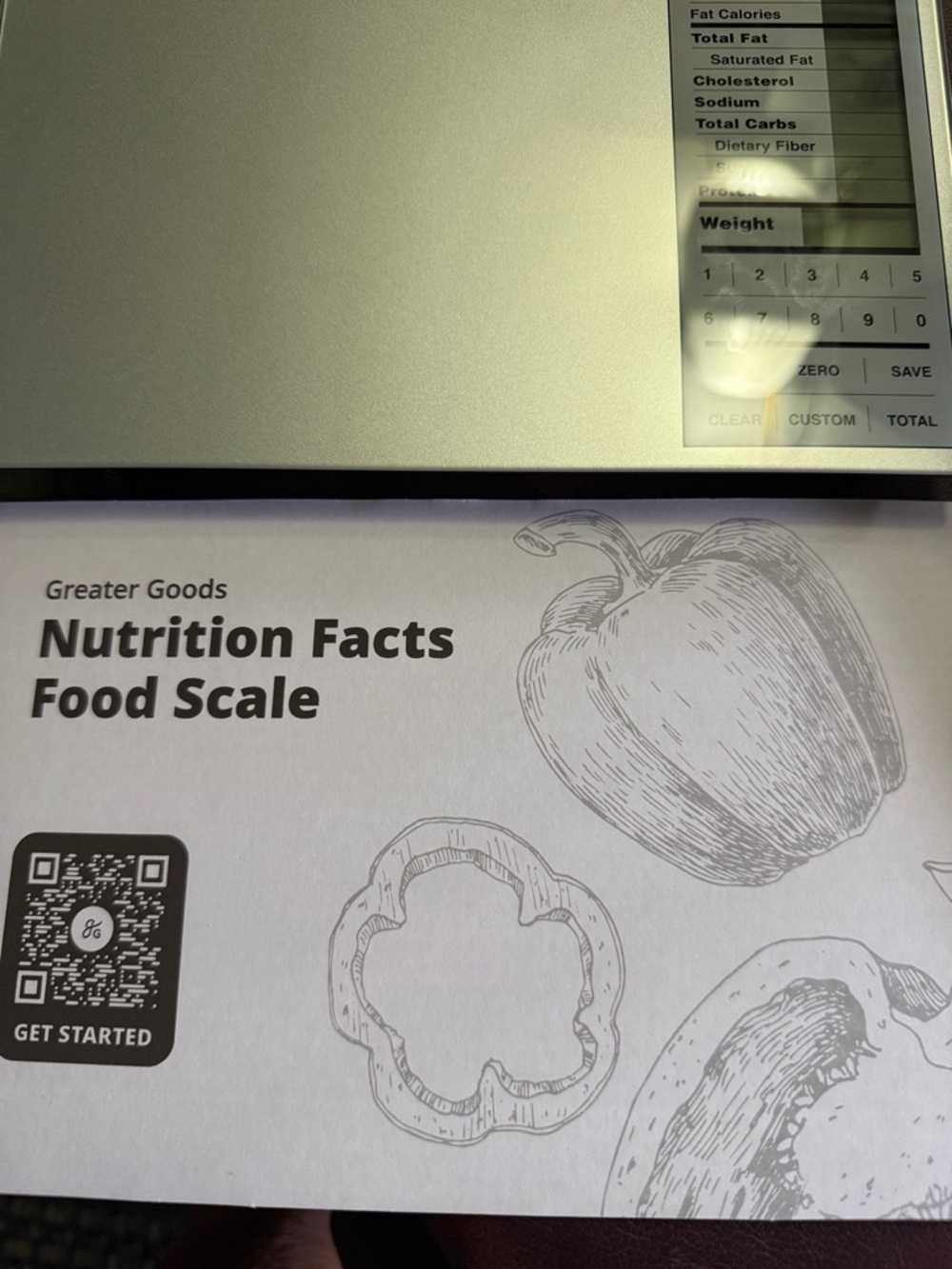 Silver Nutrition Facts Food Scale